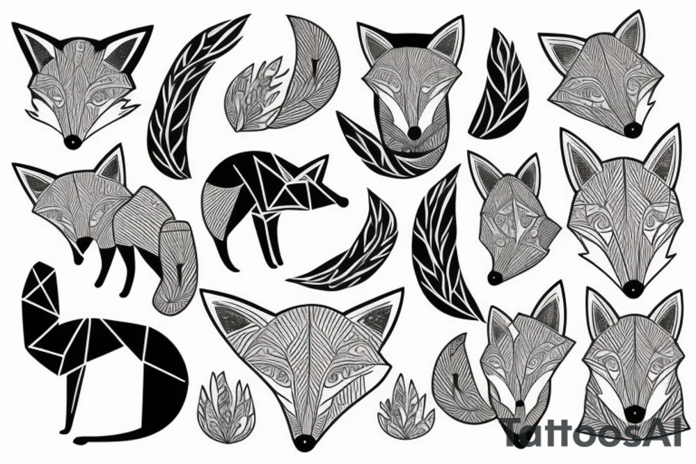 A fox in the snow tattoo idea