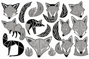 A fox in the snow tattoo idea