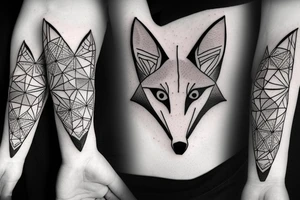 A fox in the snow tattoo idea