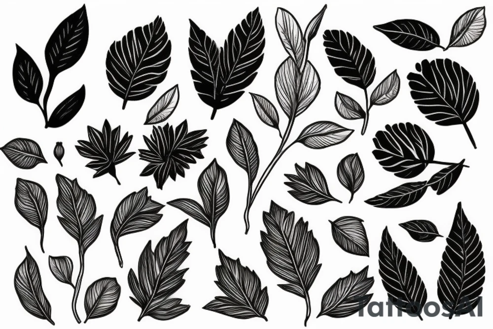 Detailed Hand Drawn Cotton Plant tattoo idea