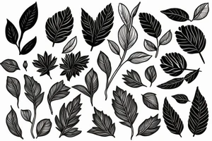 Detailed Hand Drawn Cotton Plant tattoo idea