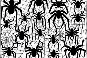 Scary spider with a web tattoo idea