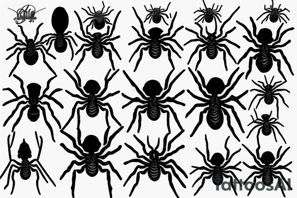 Scary spider with a web tattoo idea