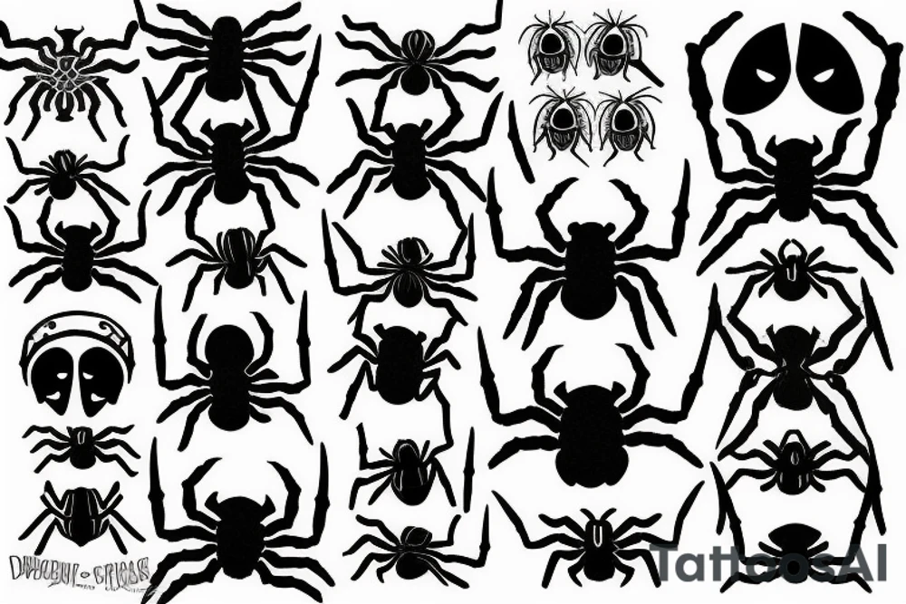 Scary spider tattoo idea