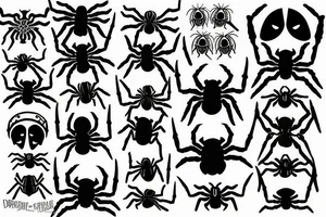 Scary spider tattoo idea