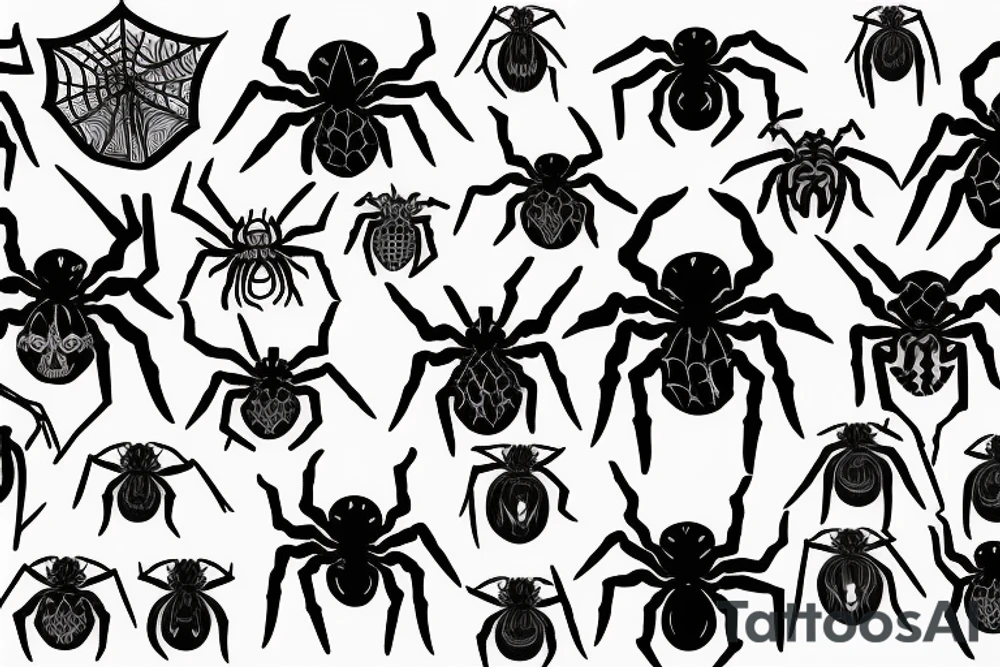 Scary spider tattoo idea