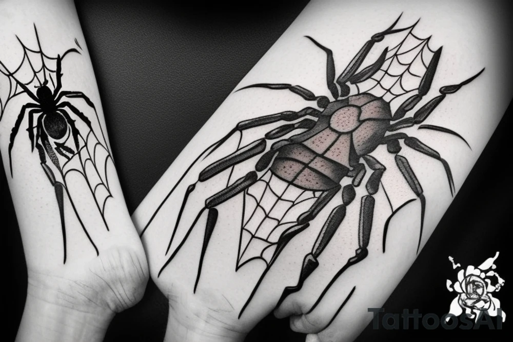Scary spider tattoo idea