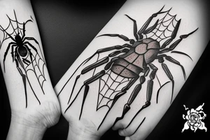 Scary spider tattoo idea