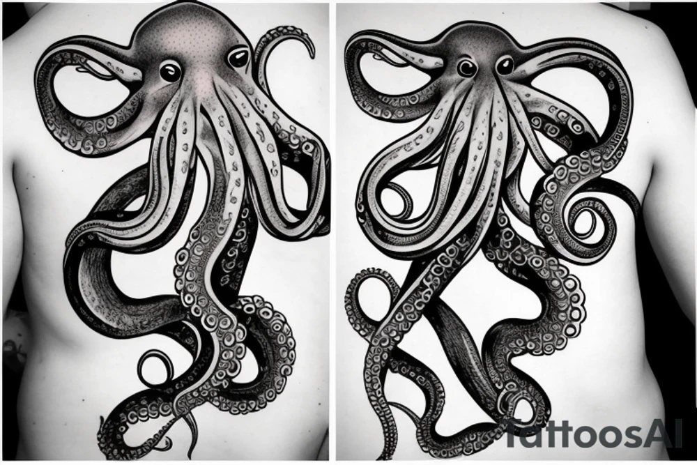 Octopus right shoulder tattoo idea
