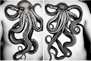 Octopus right shoulder tattoo idea