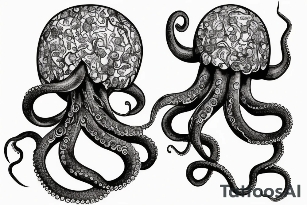 Octopus right shoulder tattoo idea