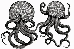 Octopus right shoulder tattoo idea