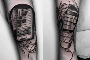 Musical arm sleeve tattoo idea