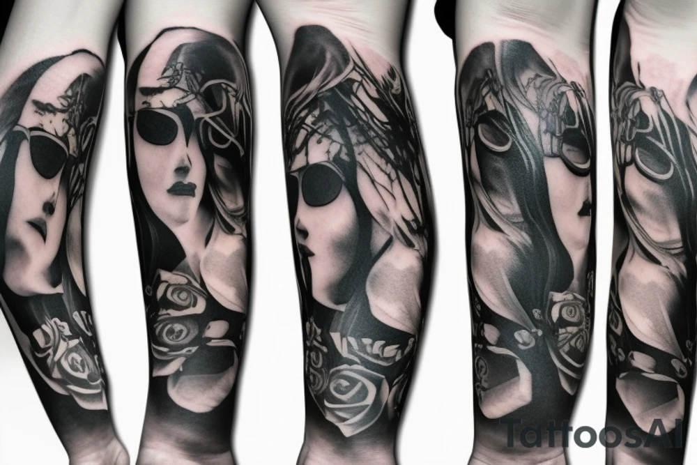 Musical arm sleeve tattoo idea
