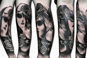 Musical arm sleeve tattoo idea