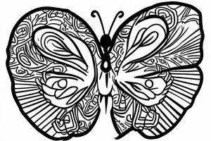 Butterfly with phrase How lucky I am to have something that makes saying goodbye so hard tattoo idea