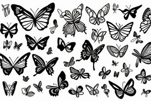Butterfly with phrase How lucky I am to have something that makes saying goodbye so hard tattoo idea