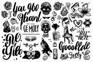 phrase How lucky I am to have something that makes saying goodbye so hard tattoo idea