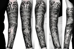 Musical arm sleeve tattoo idea