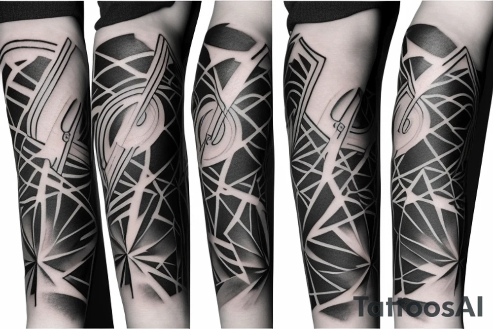 Musical arm sleeve tattoo idea