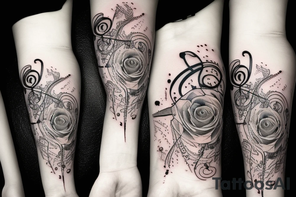Musical arm sleeve tattoo idea