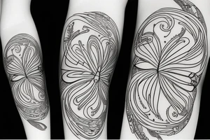 simple butterfly fine line tattoo idea