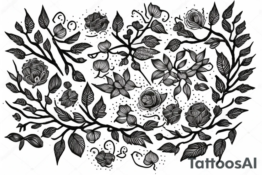 branch of cotton tattoo idea