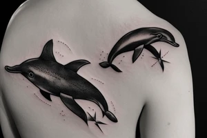 simple dolphin tattoo idea