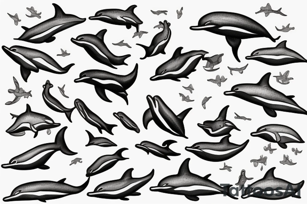 simple dolphin tattoo idea