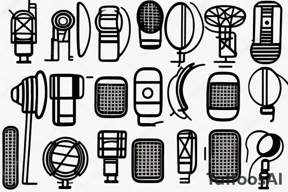 microphone tattoo idea