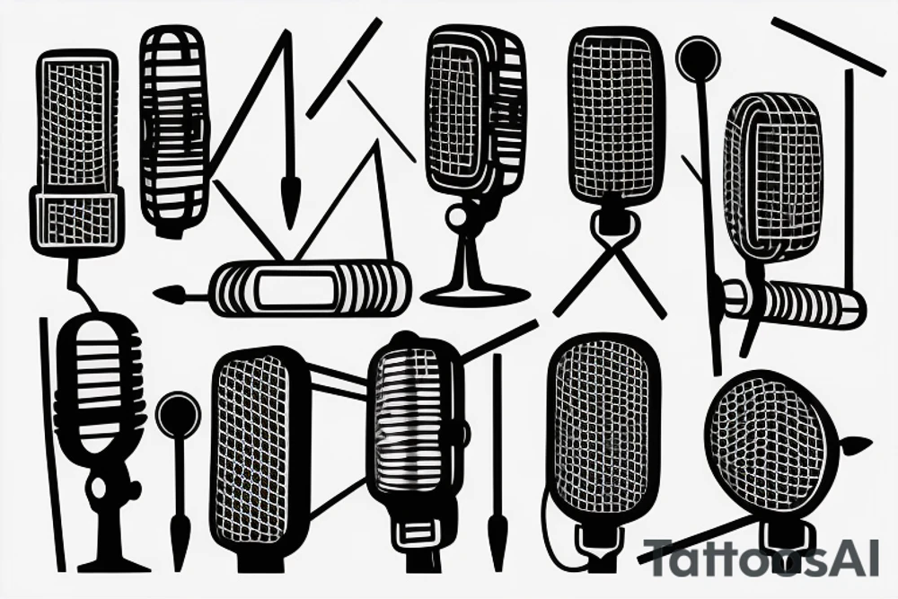 microphone tattoo idea