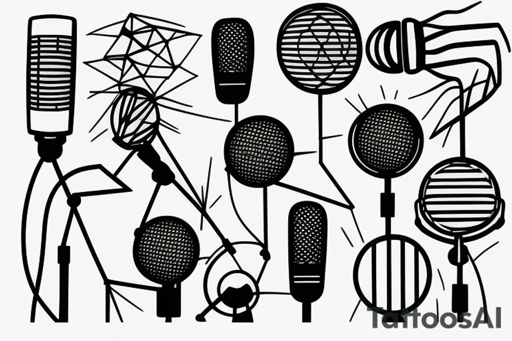 microphone tattoo idea