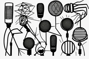 microphone tattoo idea