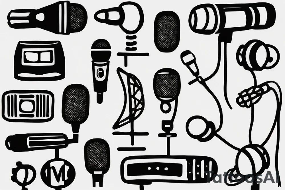 microphone tattoo idea