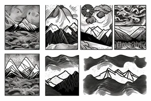 Montana mountain scene tattoo idea