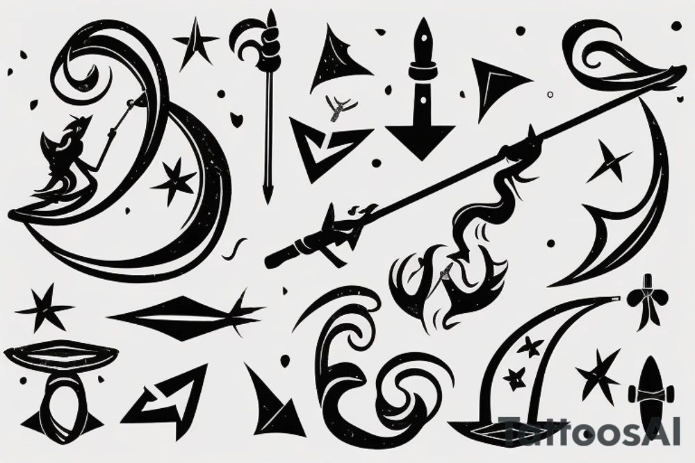 sagittarius with bow tattoo idea