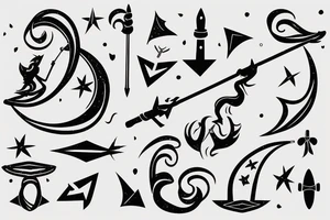 sagittarius with bow tattoo idea