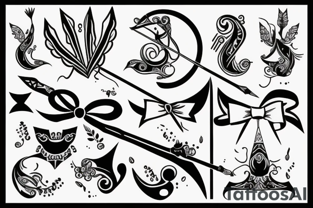 sagittarius with bow tattoo idea