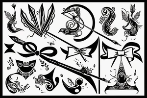 sagittarius with bow tattoo idea