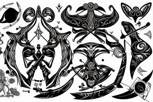 sagittarius with bow tattoo idea