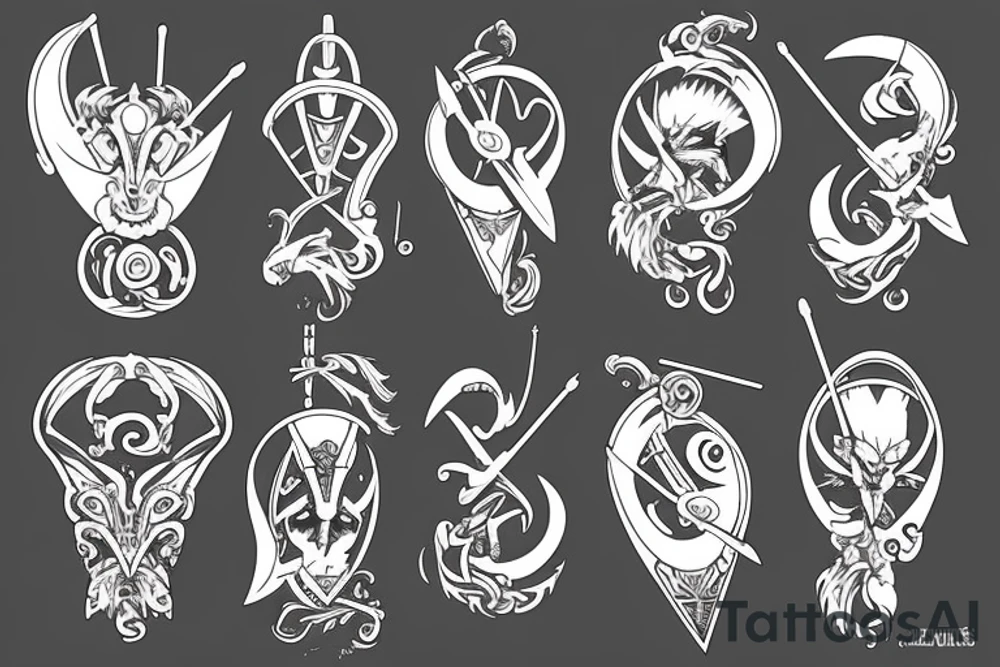 sagittarius with bow tattoo idea