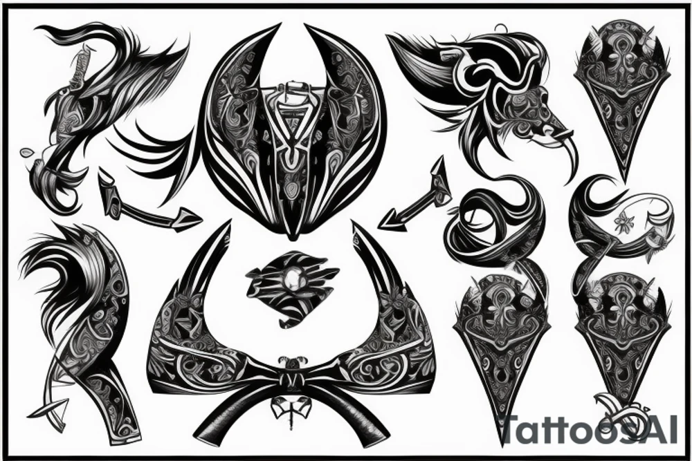 sagittarius with bow tattoo idea