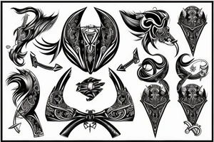 sagittarius with bow tattoo idea