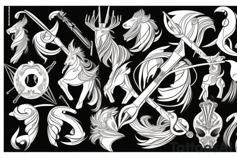 sagittarius with bow tattoo idea