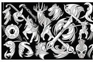 sagittarius with bow tattoo idea