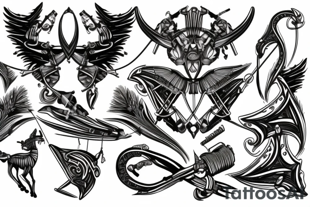 sagittarius with bow tattoo idea