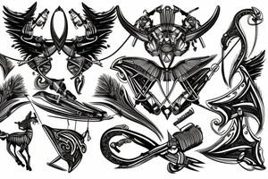 sagittarius with bow tattoo idea