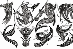sagittarius with bow tattoo idea