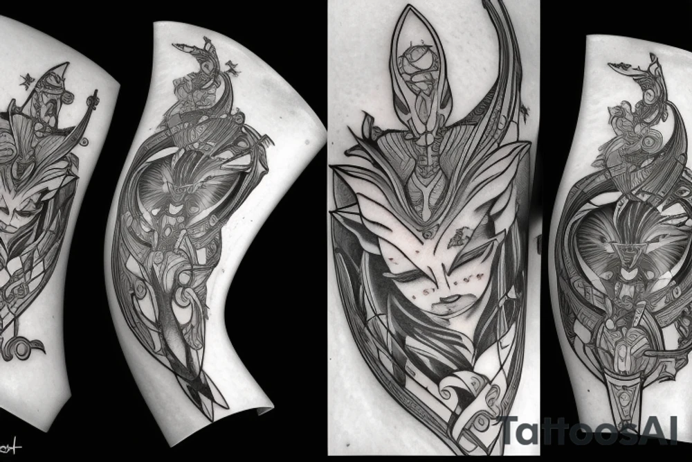 sagittarius bow planet stars elf tattoo idea