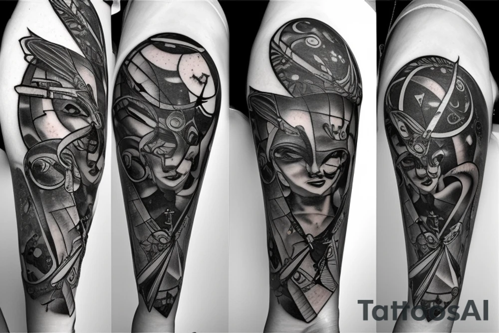 sagittarius bow planet stars elf tattoo idea